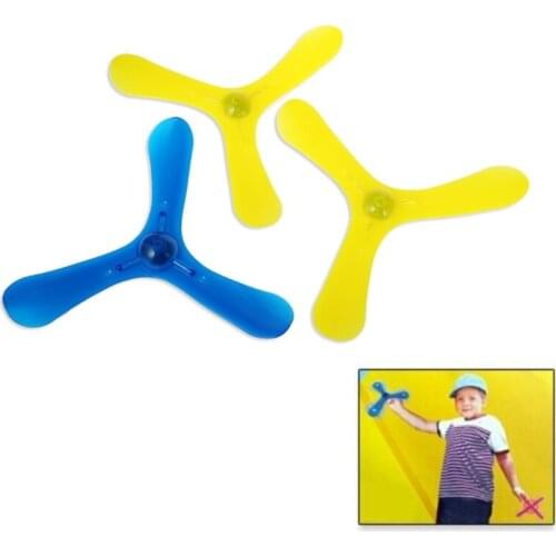 New LED Light Flying saucer 3 Leaves Boomerang Outdoor Fun Toy Sport Throw Flying Toys