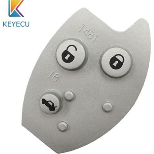 KEYECU New 3 Button Remote Key Fob Rubber Button Pad Mat Replacement For Citroen Xsara C5 Rubber Silicone Auto Key Pad Cover