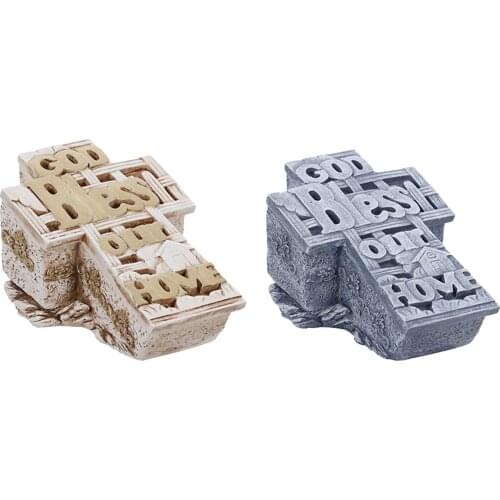 New Christian Cross Ornaments Resin Nativity Jesus Ornament Church Ornaments Gifts Religious Miniature Home Decor Successful