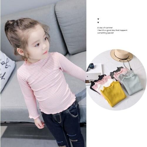 2020 Girls Boys Autumn Long Sleeve T-Shirt Baby Kids Children Basic Tee