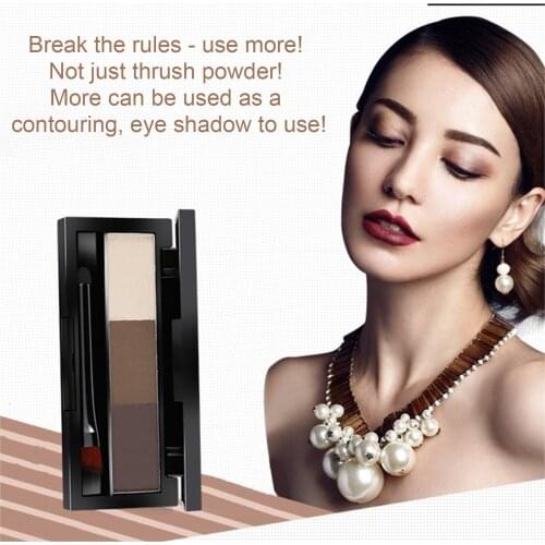 3 Colors Eyebrow Powder Long-lasting Waterproof Moisture Anti-sweat Eyebrow Enhancer Eyebrow Makeup Tool With Make Up Brush