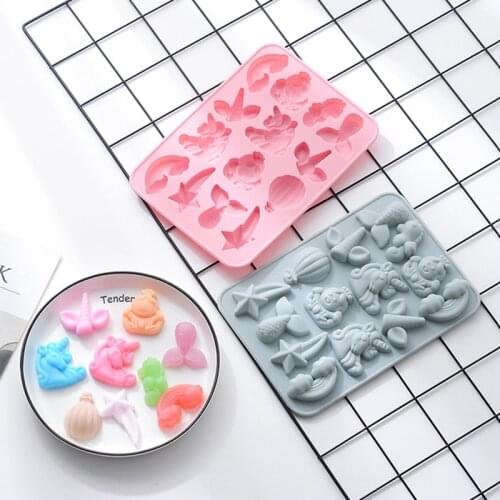 Unicorn Mermaid Tail Rainbow Shape Silicone Mold Cake Decorating Tool Chocolate Soft Candy Mold