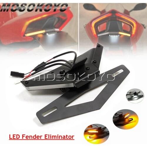 Tail Tidy Fender Eliminator For Ducati Streetfighter V4 V4S V2 2020 Motorcycle License Plate Holder Integrated LED Turn Signal