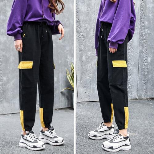 Spring 2021 fashion woman camo pants women cargo high waist pants loose trousers joggers women camouflage sweatpants streetwear