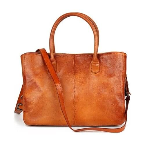 Genuine leather women large capacity cow skin handbag