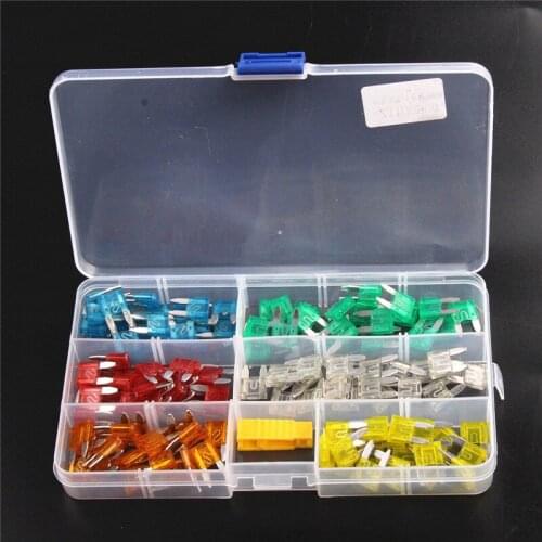120PCS 5A/10A/15A/20A/25A/30A Standard Small Size Car Fuse Low Profile Blade Type Set for Automotive Boat Truck Fuse