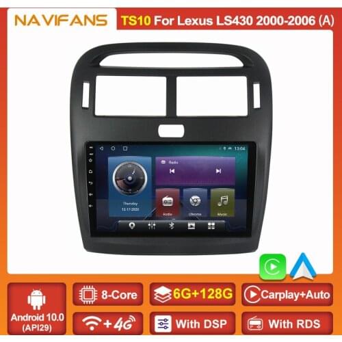 2 Din Android 11 DSP Car Radio For Lexus LS430 2000-2006 Toyota XF30 GPS Navigation Multimedia Player Auto Stereo Tape Recorder