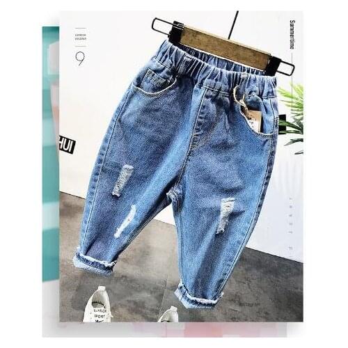 2020 Kids Boys Jeans Fashion Clothes Casual Pants Denim Clothing Children Baby Boy Popular Cowboy Long Trousers AS3