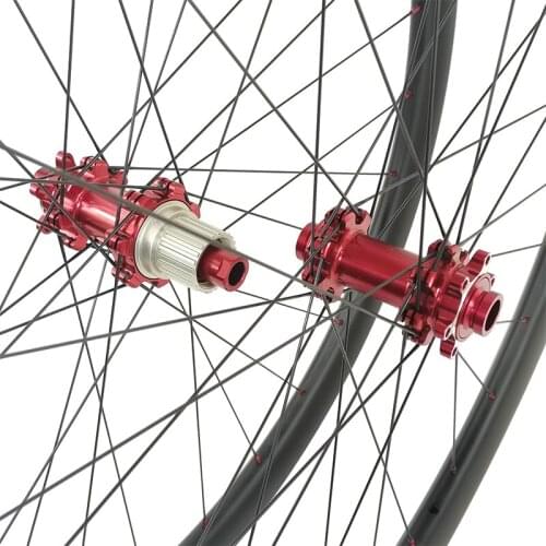 29er MTB XC super light 1390g 30mm wide clincher tubeless straight pull disc carbon wheels 30x30mm 28H Powerway M42 micro spline