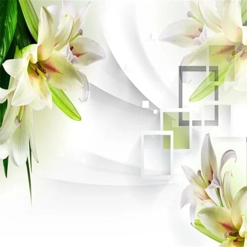 3d murals wallpaper for living room 3d wallpapers Lily flower wllpapers 3D background wall