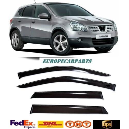 For Nissan Qashqai I 2006-2013 Side Window Visors Sun Rain Guard Vent Deflectors 4 pieces