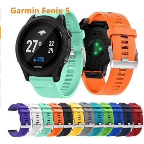 50pcs Sport Silicone Watch Band Strap Watchband Bracelet Band for Garmin 26mm Fenix 5X 22mm Fenix5 20mm Fenix 5S Strap wristband