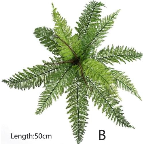 Free shipping Artificial Grass plastic Plant grass green plant artificial fern leaves Foliage Bush Plant