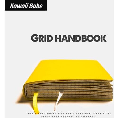 Notepad Notebooks Journals Bullet Dotted Retro Soft PU Cover A6 Grid Diary Thick Journal Agenda Planner Office School Supplies