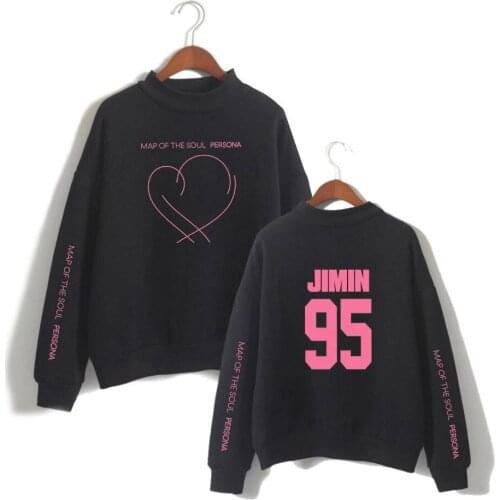 JIMIN J-HOPE JUNG KOOK SUGA Turtleneck Hoodies Bangtan Boys New album Map Of The Soul Persona Womens Fashion Sweatshirts