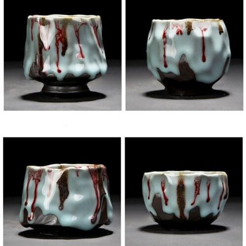 Ceramic Travel Teacup Water Cup Retro Stoneware Coffee Soup Household Tea Cup Household Products Tableware Drink Cup Wine Set