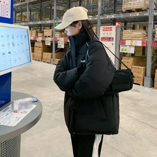 Winter New Jacket 2021 Short Padded Coat Women Thicken Korean Student Loose Bread Coats Zipper Down Outerwear