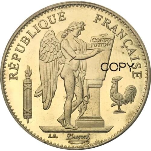 France Republic gold Coins 50 Francs 1900 A Brass Metal Copy Coins