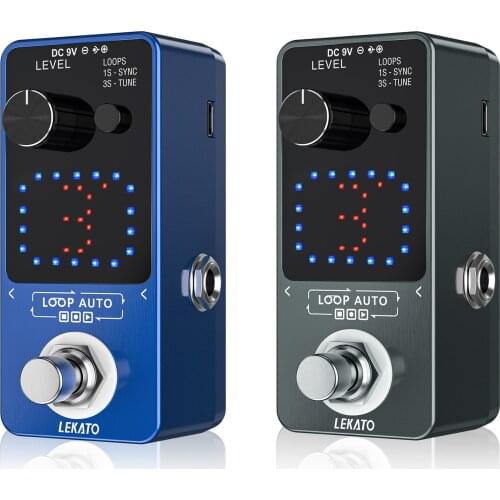 Lekato Electric Guitar Looper Loop Mini Guitar Effect Pedal Guitarra Tuner Looper Pedal Record 3 Wave Slot Per 6 Mins Pedalboard