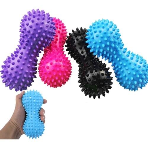 Peanut Shape Massage Yoga Sport Fitness Ball Durable PVC Stress Relief Body Hand Foot Spiky Massager Trigger Point Foot Pain
