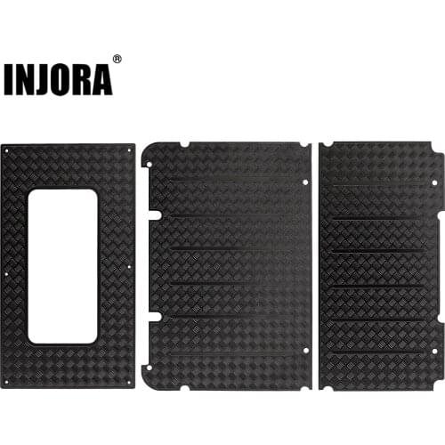 INJORA 3PCS Roof Rack Decoration Metal Board Anti-skid Plate for 1:10 RC Crawler Traxxas TRX4 Defender Upgrade Part