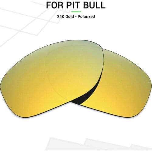Mryok POLARIZED Replacement Lenses for Oakley Pit Bull Sunglasses 24K Gold