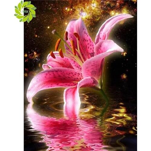 SNA Full drill art flowers diy diamond painting set embroidery cross stitch kit Lily Crystal drill new arrivals
