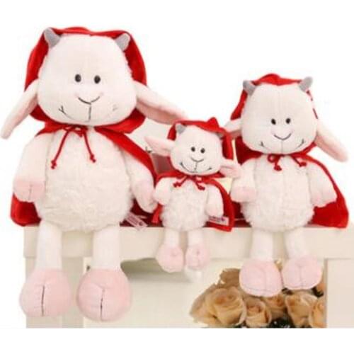 Germany Red Cloak Goat Sheep Animal Plush Toy 2018 MAY Hot Sale 25cm 1PCS Girlfriend Children Birthday Christmas Present