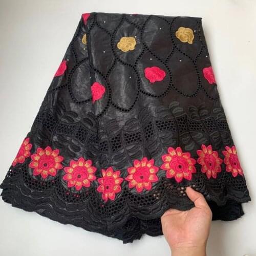 New African Lace Fabric 5 Yards 2021 High Quality Nigerian Women Party Stone Borer Embroidery Bazin Riche Getzner Lace Fabric SS