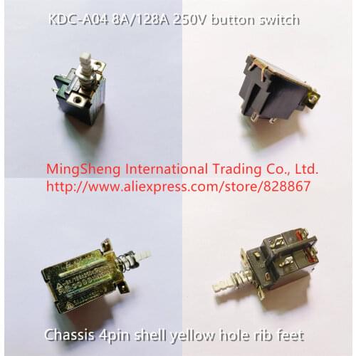 Original new 100% SX KDC-A04 8A/128A 250V switch chassis 4pin shell yellow hole rib feet