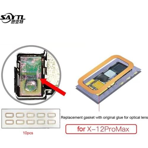 10pcs original film Replacement gasket with original glue for optical lens Fix face ID location