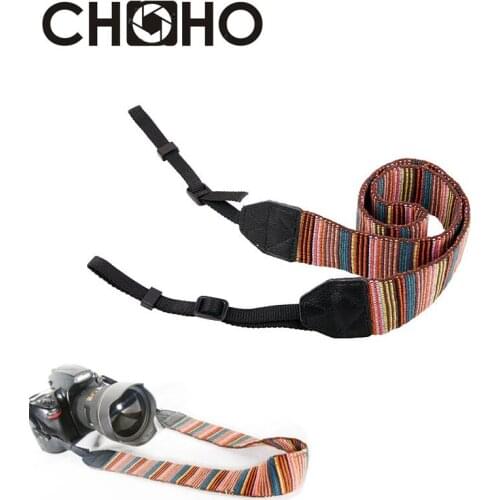 Camera Shoulder Strap Universal Adjustable Cotton Leather Neck Belt Weave Holder For Canon Sony Nikon DSLR Accessories Part