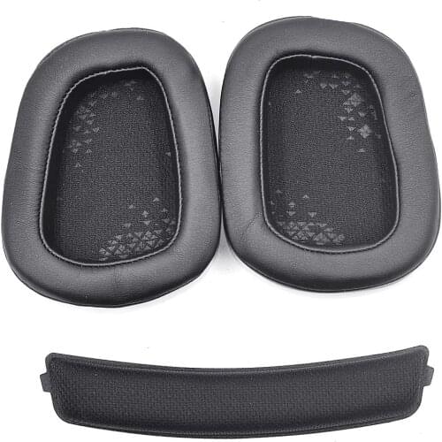 Replacement Earmuff earpads Cup Cover Cushion Ear Pads Headband for Logitech G933 G633 G633 933 Artemis Headphones