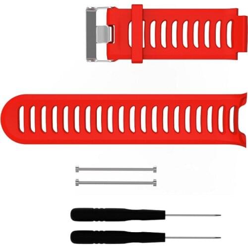 Replacement Silicone Watch Strap Wristwatch Band Watchband + LCD Screen Protectors Shield Film For Garmin Forerunner 910XT