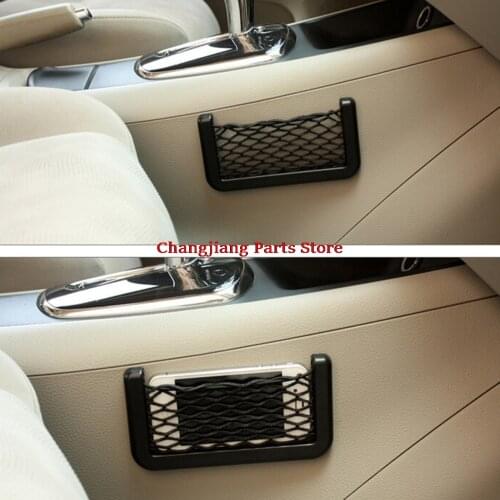 Car Carrying String Bag Vehicle Storage Mesh Resilient Nylon Network Pocket Handphone Holder Auto accessories