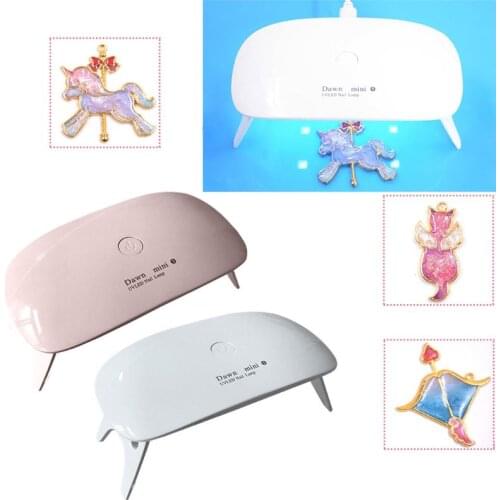 6W Mini Mouse UV Dryer Nail Lamp Portable USB UV LED Nail Dryer Light 45S 60S Timer Setting UV Resin Curing Lamp
