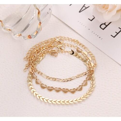 UMKA Fashion Multiterm Metal Bracelet For Women 2021 Trendy Gold/Sliver Color Stainless Steel Bracelets Set Jewelry Gift