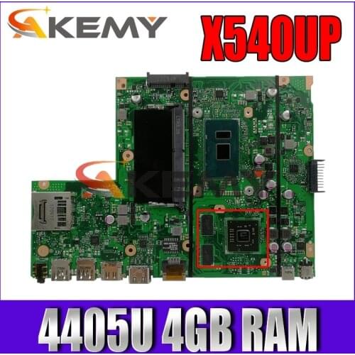 X540UP notebook mainboard with 4405u CPU 4GB RAM PM For Asus X540U X540UP F540U R540U A540U laptop motherboard tested full 100