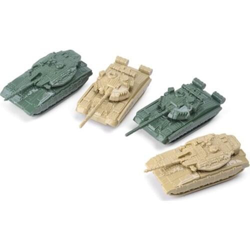 1:144 4D USSR T-80 Israel MK4 Tanks Finished Sand Table Plastic Model Toy 4PCS/Set