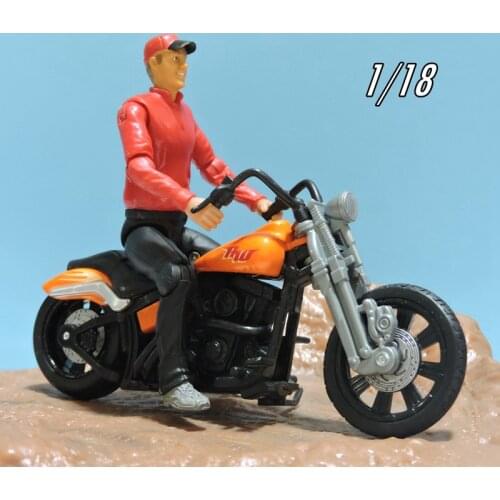 1:18 Scale Motorcycle ROLLIN THUNDER Diecast Model Cars Adult Collection Static Display Mini Toys Doll Action Figure