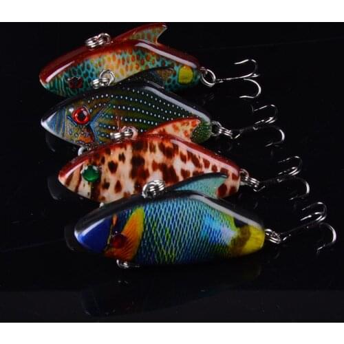 4PCS 5.5cm 7.6g Pesca VIB Baits Fishing Lure Minnow Crankbait Hard Bait Tight Wobble Slow sinking Jerkbait Fishing Tackle