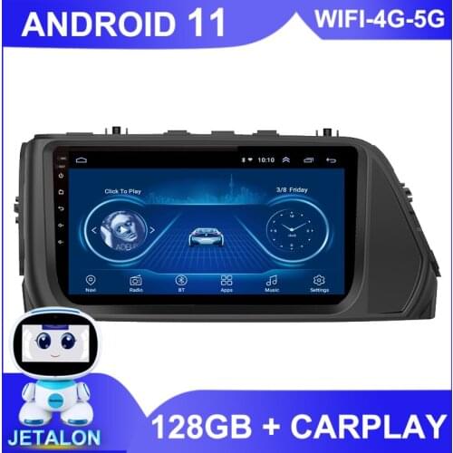 For Hyundai Verna 2017 2018 Car Radio Stereo GPS Navigator 6GB Ram 128GB Rom Autoradio Android 10 Bluetooth Multimedia Player