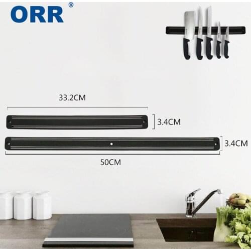Free shipping Knife Holder wall mounted Magnetic kitchen accessories black 33.2/50cm ORR