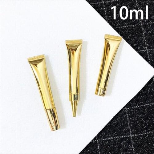 Shinny 10ml Gold Cosmetic Soft Tubes 10g Foot Hand Lotion Eye Cream Lip Maximizer Balm Serum Sleeping Mask Packing Bottles 30pcs