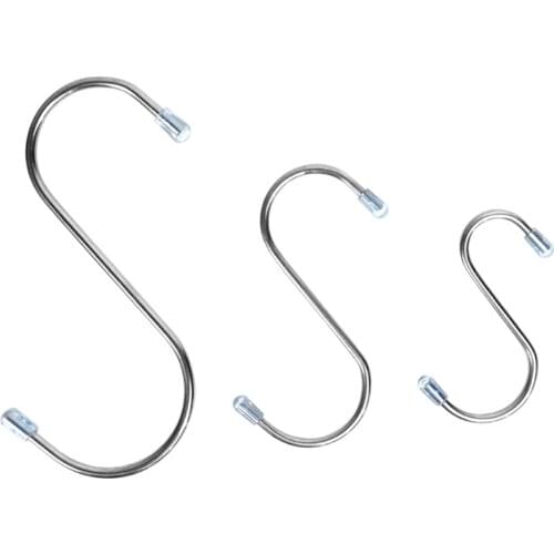 Big bags organizer hanger No-hurt Kitchen hangs Bathroom Organizer S hook Clothing Organizer closet Hanger Long Display Hooks