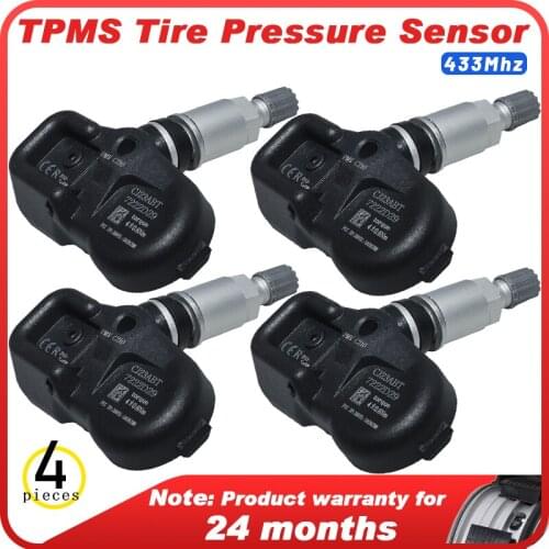 4pcs Tire Pressure Monitoring Sensor System TPMS 433MHZ PMV-C210 42607-02031 For RAV4 Toyota-Avensis Auris Yaris Verso