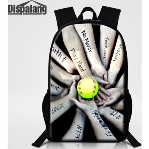Dispalang Boy Cool School Backpack Baseball Print Bookbag Basketball Schoolbag Football Mochila Escolar Male Soccer Shoulder Bag