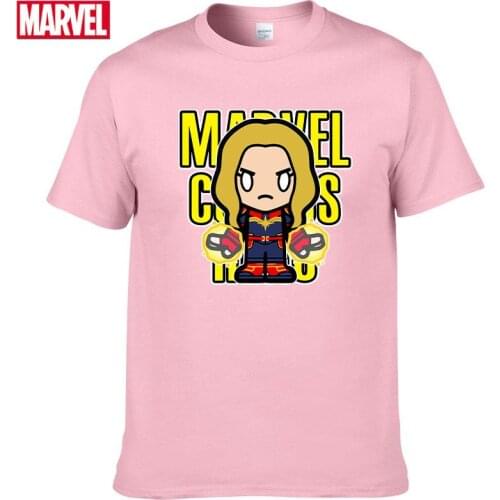Marvel The Avengers Captain Marvel T-shirt Comfortable Breathable 100% cotton Fashion clothes for teens Summer men tshirt #139