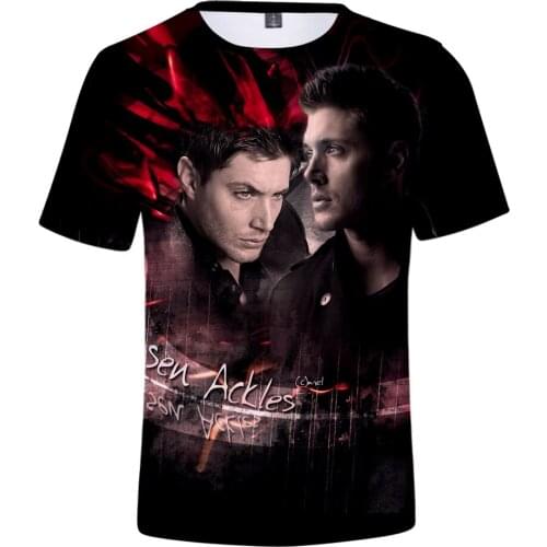 Aikooki New Fashion Supernatural 3D T-shirt Men/Women Casual Harajuku Hip Hop T shirt 3D Print Supernatural Short Sleeve Tshirt