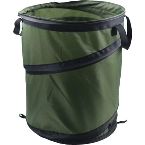 Hot XD-Collapsible Container Leaf Trash Can with Handles Reusable Portable Waterproof Waste Home Outdoor Yard Gardening Bag